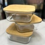 Square glass lunch box
