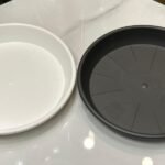 Saucer Round White/ Dark-grey