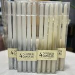 Candle set 4PCS Gold & White Ombre Design