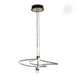 Beau 45W Sand Black & gold CCT LED Pendant
