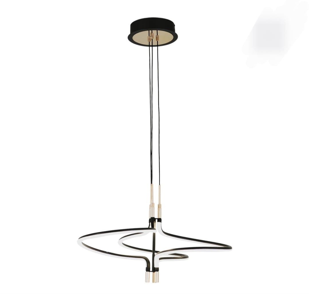 WhatsApp Image 2026-02-03 at 11.20.48 (1) Beau 45W Sand Black & gold CCT LED Pendant – Image 1