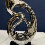 Gold Swirl Sculpture 38cm