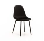 AVA VELVET DINING CHAIR Black
