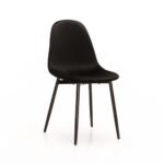 AVA VELVET DINING CHAIR Black