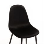 AVA VELVET DINING CHAIR Black – Image 2