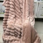 Fluted F F Blanket 200*230 Dusty Pink