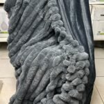 Flutted F F blanket 200*230 Charcoal