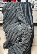 Flutted F F blanket 200*230 Charcoal