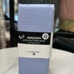 Easycare polycotton fitted sheet 144 thread count Blue fog