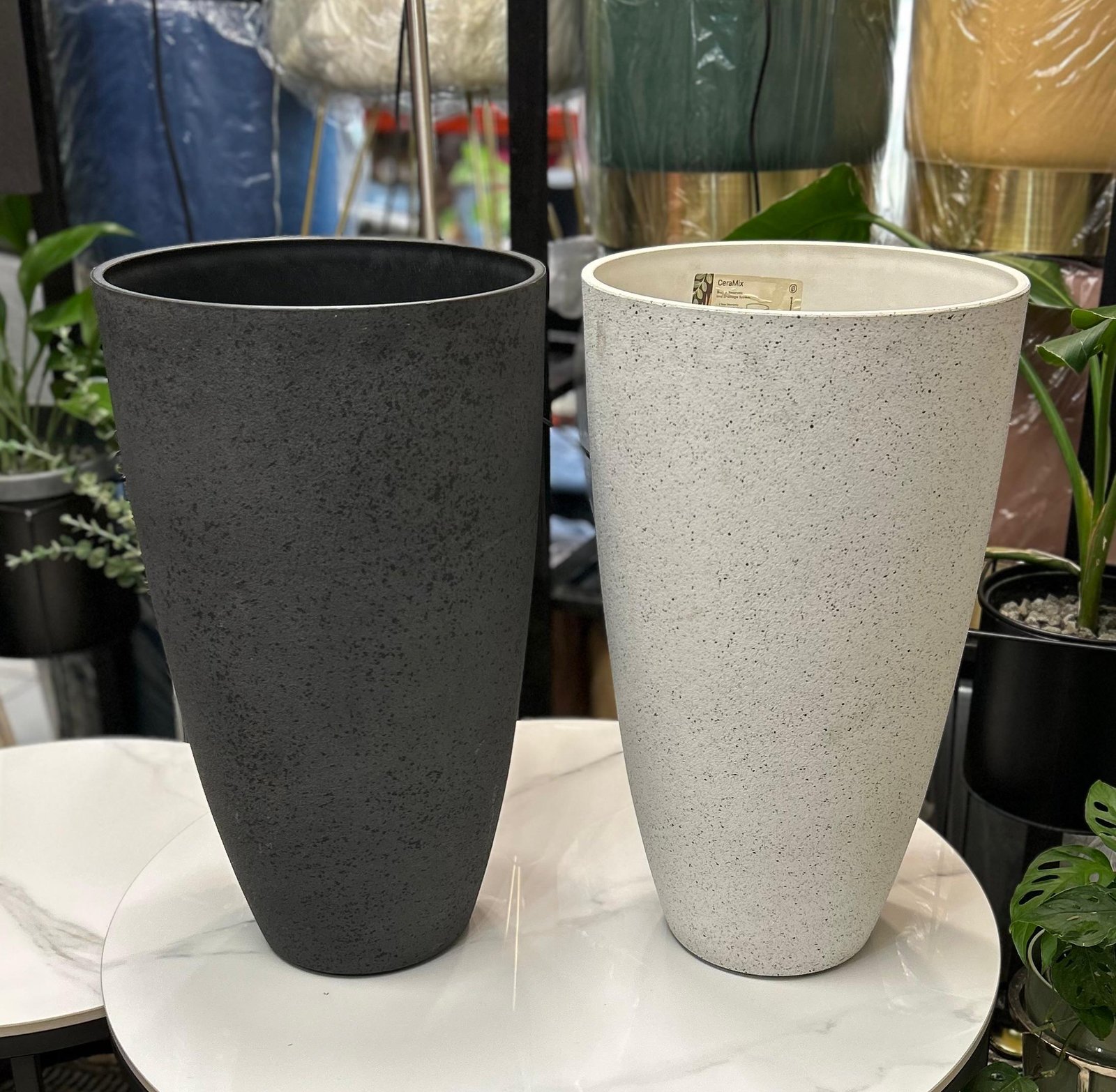 WhatsApp Image 2026-04-27 at 17.14.21 (1) Vase Nova Terrazzo D29 H50 White/Grey – Image 1