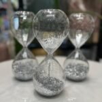 Glitter Hourglass Silver 24cm