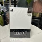 Luxury 400 Thread count sateen Cotton club fitted sheet Queen size White