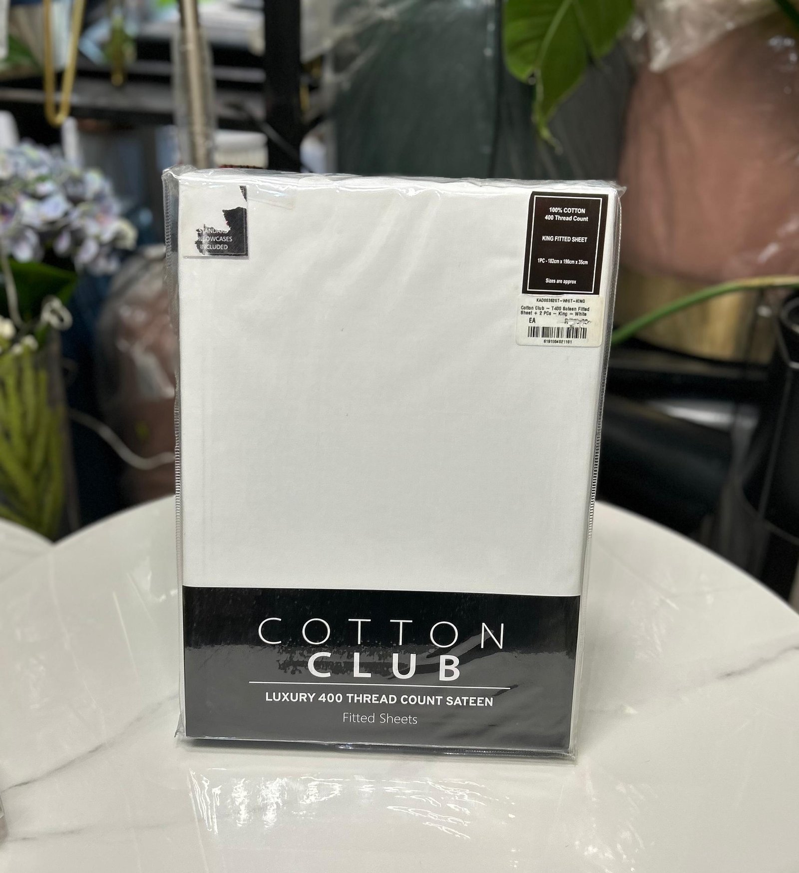 WhatsApp Image 2026-04-28 at 10.15.46 Luxury 400 Thread count sateen Cotton club fitted sheet Queen size White – Image 1