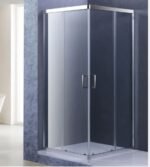 CrystalTech Elbe Chrome Flat Frame Quadrant Shower Enclosure - CTG4012 - 885 x 885 x 2000mm