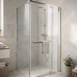 CrystalTech Ruby Semi Frameless Square Pivot Shower Enclosure - CT6011 - 885 x 885 x 1850mm