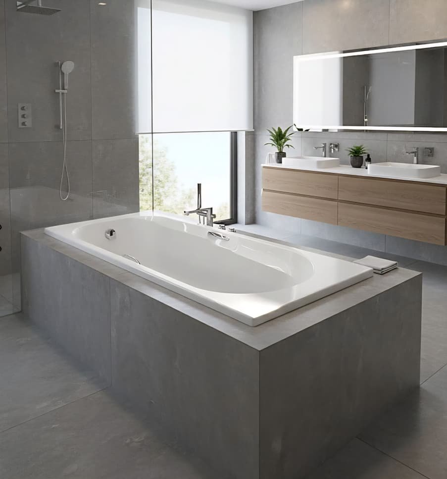 WhatsApp Image 2026-04-28 at 16.34.24 (1) Coral White Built-in Straight Bath with Handles - 1700 x 700mm – Image 1