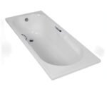Coral White Built-in Straight Bath with Handles - 1700 x 700mm – Image 2