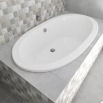 Arena White Built-in Oval Bath - 1800 x 960mm