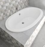 Arena White Built-in Oval Bath - 1800 x 960mm