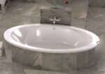 Arena White Built-in Oval Bath - 1800 x 960mm – Image 2