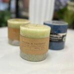 Candle Pillar Scented Wax Vanilla & Cardamon / Ocean 55Hr