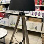 Standing Lamp Bago Grey wood With BL shade