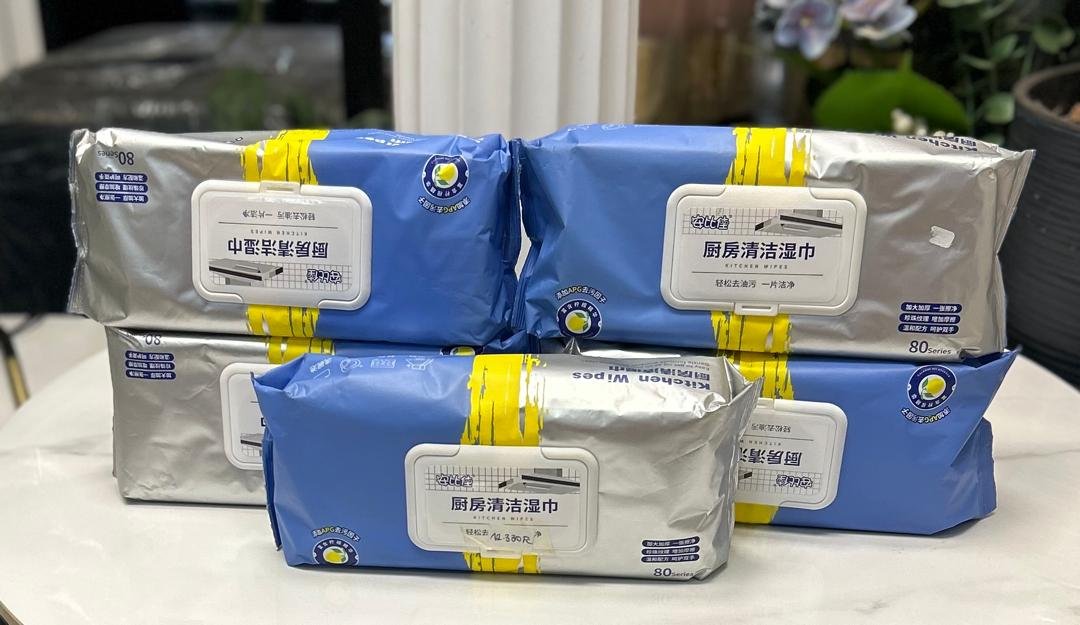Lingette 80Pcs Kitchen Wipes 80Pcs Get rid of oil pollution – Image 1