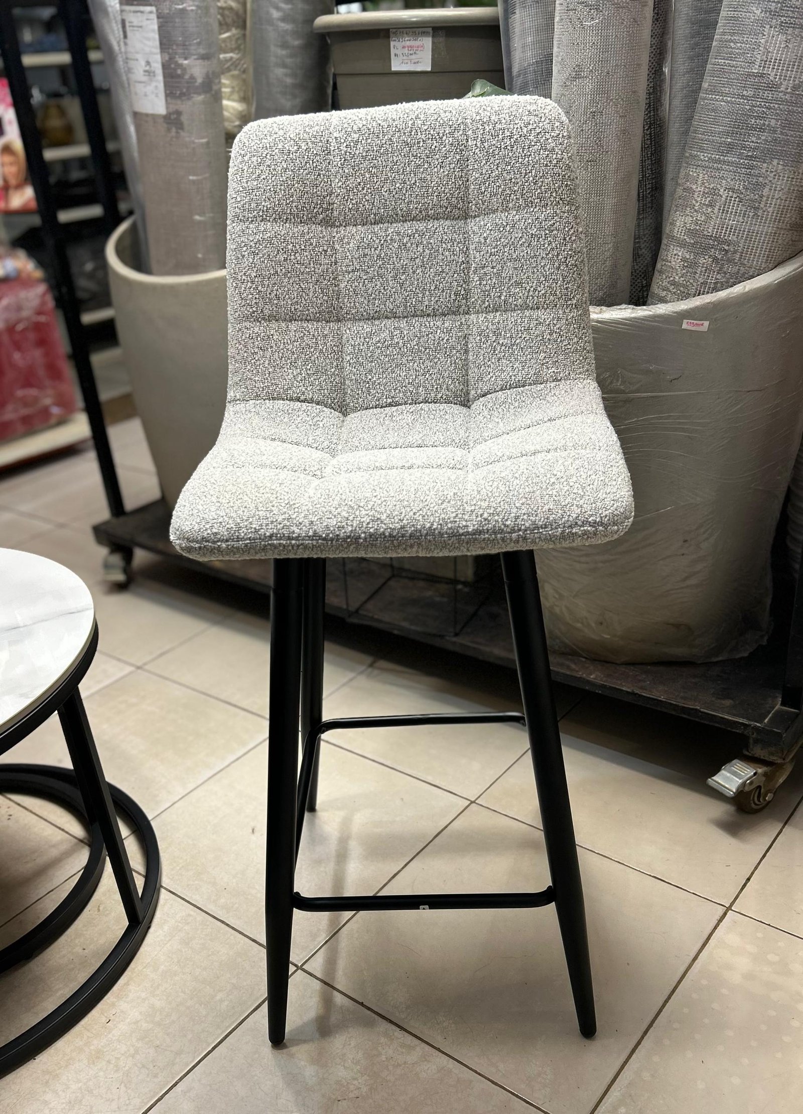 Yara fabric2 YARA FABRIC BARSTOOL CREAM – Image 1